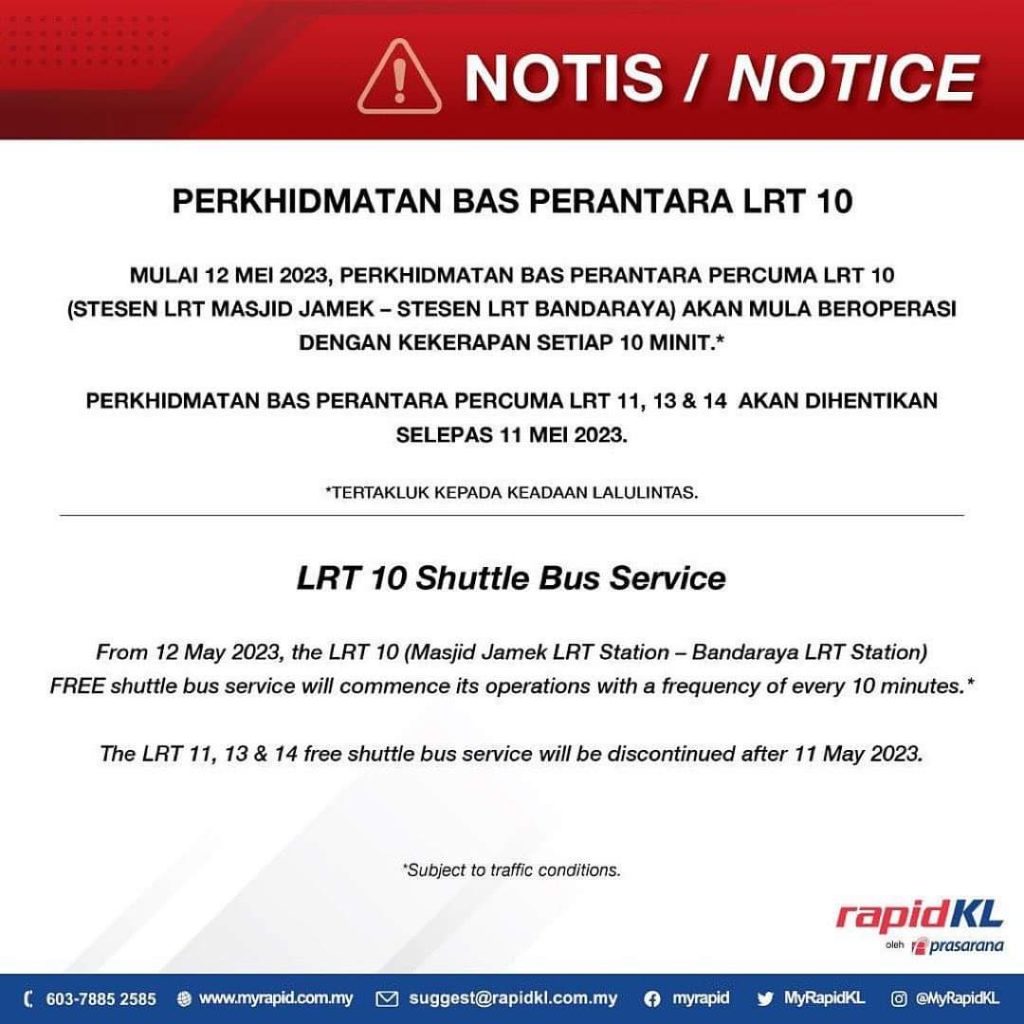 Stesen LRT Bandaraya kembali beroperasi, esok 2 WhatsApp Image 2023 05 11 at 4.05.55 PM