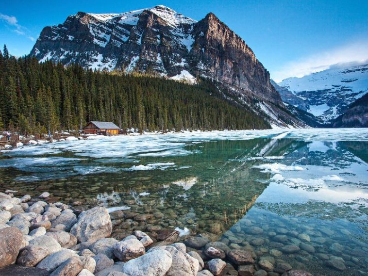 the canadian rockies winter reflections